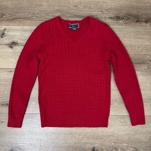 Like New KAREN SCOTT Red V Neck Sweater Size Medium